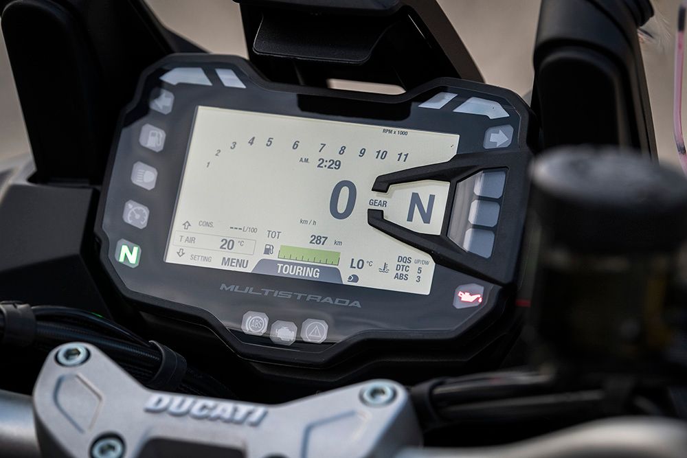 Foto de detalle de la Ducati Multistrada V2
